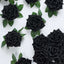 24 Roses 5" Black Artificial Foam Flowers With Stem Wire and Leaves