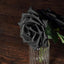 24 Roses 5" Black Artificial Foam Flowers With Stem Wire and Leaves