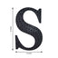 Decorative Rhinestone Alphabet "S" Letter Stickers, Glitter Adhesive Craft Letters Black DIY Sparkle Embellishments 8"
