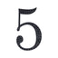 Decorative Rhinestone Number "5" Stickers, Glitter Adhesive Craft Numbers Black DIY Sparkle Embellishments 8"