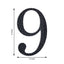 Decorative Rhinestone Number "9" Stickers, Glitter Adhesive Craft Numbers Black DIY Sparkle Embellishments 8"