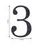 Decorative Rhinestone Number "3" Stickers, Glitter Adhesive Craft Numbers Black DIY Sparkle Embellishments 8"