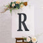 Decorative Rhinestone Alphabet "R" Letter Stickers, Glitter Adhesive Craft Letters Black DIY Sparkle Embellishments 8"