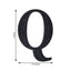 Decorative Rhinestone Alphabet "Q" Letter Stickers, Glitter Adhesive Craft Letters Black DIY Sparkle Embellishments 4"