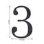 Decorative Rhinestone Number "3" Stickers, Glitter Adhesive Craft Numbers Black DIY Sparkle Embellishments 6"