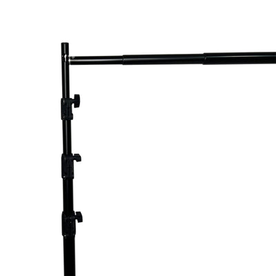 Black Heavy Duty Metal DIY Adjustable Backdrop Stand with Flat Steel Bases Pipe and Drape Photography Background Stand