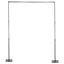 Black Heavy Duty Metal DIY Adjustable Backdrop Stand with Flat Steel Bases, Pipe and Drape Photography Background Stand - 10ftx12ft
