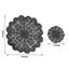 6-Pack Dining Table Mats Floral Lace Design Black - Vinyl Non-Slip Surface with Vintage Appeal 15"
