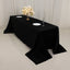 Lamour Satin 90"x156" Rectangle Tablecloth Black - Luxurious, Soft Seamless Table Cover for Stylish Settings