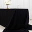 100% Cotton 90"x156" Rectangle Tablecloth Black Linen - Seamless, Soft & Breathable Table Cover