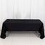 100% Cotton 60"x126" Rectangle Tablecloth Black Linen - Sophisticated, Soft & Breathable Table Cover