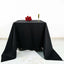 100% Cotton 90"x90" Square Tablecloth Black Linen - Soft & Breathable Fabric Table Cover
