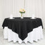 100% Cotton 90"x90" Table Overlay Square Tablecloth Black Linen - Soft & Breathable Fabric Table Topper