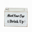 Rustic Wooden Solo Cup Holder Whitewashed with Black Marker - Farmhouse Party Dispenser Box 5.5"