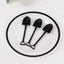 100-Pack Plastic Dessert Spoons with Mini Shovel Design Black - Disposable Ice Cream Spoons 4.5"
