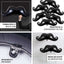 31" Black Mustache Shaped Mylar Balloon, Foil Party Balloons