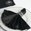 5 Pack Satin 20"x20" Napkins Black - Luxurious Shine & Smooth Dinner Napkins for Upscale Events