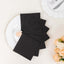 20 Pack Linen-Like Paper 5"x5" Napkins Black - Highly Absorbent Airlaid Napkins