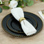 10-Pack Black Plastic Dessert Plates â€“ 8" Round with Gold Beaded Rim, Disposable for Parties & Events