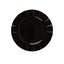 10-Pack Plastic 9" Round Dinner Plates in Black Ruffled Rim with Gold Edging - Sturdy Disposable Dinnerware