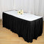Lace 14ft Table Skirt Black Premium Pleated - Vintage Style for Parties