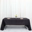 Polyester 60"x126" Rectangle Tablecloth Black - Wrinkle-Resistant Table Cover for Weddings & Parties