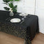 5-Pack Plastic Table Covers Black Rectangle with Gold Stars - Decorative PVC Disposable Tablecloths 54"x108"