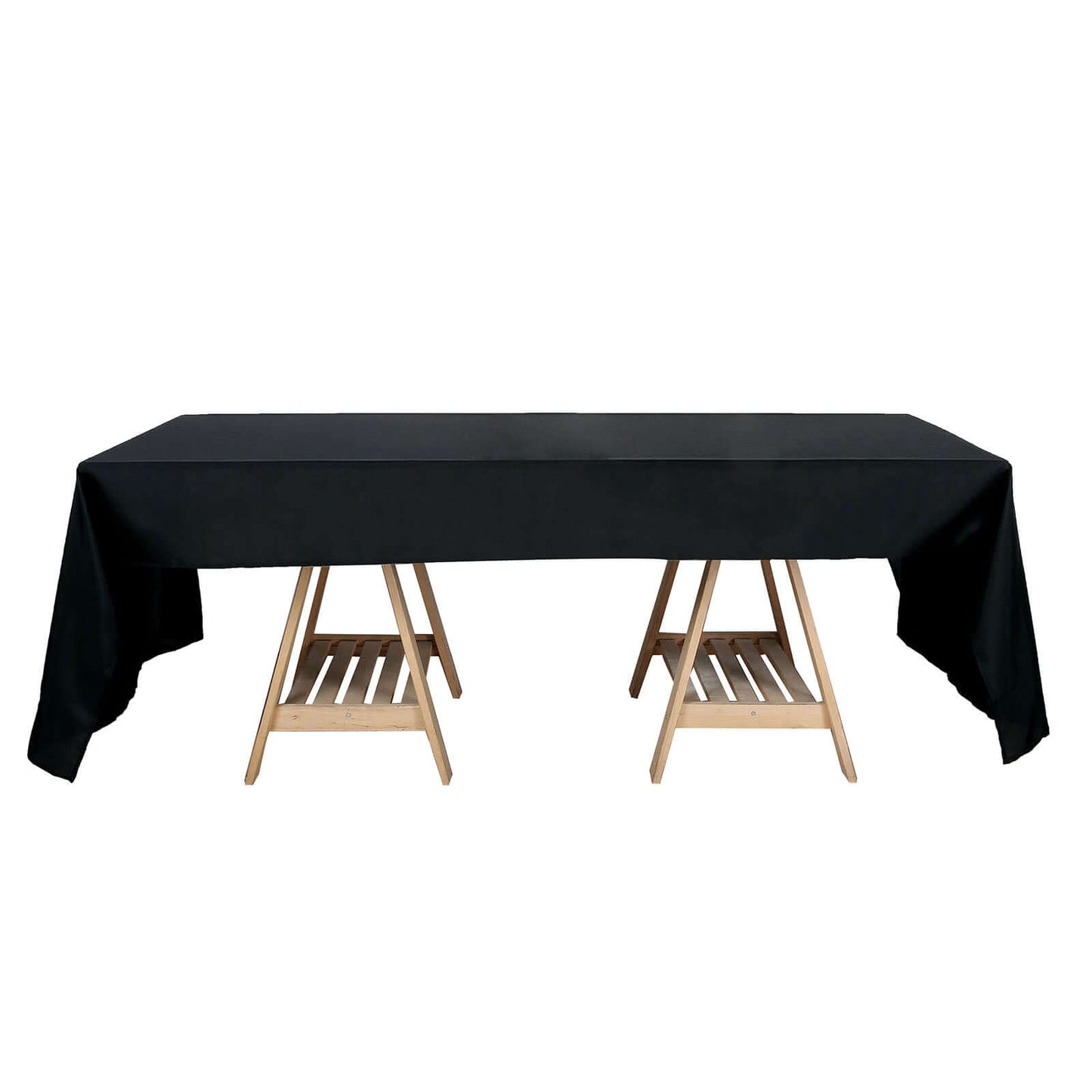 Polyester 50"x120" Rectangle Tablecloth Black - Wrinkle-Resistant Table Cover