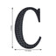 Decorative Rhinestone Alphabet "C" Letter Stickers, Glitter Adhesive Craft Letters Black DIY Sparkle Embellishments 6"
