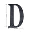 Decorative Rhinestone Alphabet "D" Letter Stickers, Glitter Adhesive Craft Letters Black DIY Sparkle Embellishments 6"