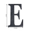 Decorative Rhinestone Alphabet "E" Letter Stickers, Glitter Adhesive Craft Letters Black DIY Sparkle Embellishments 6"