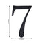 Decorative Rhinestone Number "7" Stickers, Glitter Adhesive Craft Numbers Black DIY Sparkle Embellishments 6"