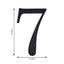 Decorative Rhinestone Number "7" Stickers, Glitter Adhesive Craft Numbers Black DIY Sparkle Embellishments 8"