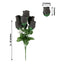 12 Bushes Black Artificial Premium Silk Flower Rose Bud Bouquets