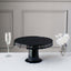 4-Pack Plastic Round Pedestal Cake Stands Black for Dessert Presentation 13"