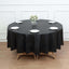 5-Pack Plastic Table Covers Black Round - Durable PVC Disposable Tablecloths for Events 84"