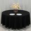 Cotton Blend 108" Round Tablecloth Black - Wrinkle-Resistant Design