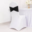 5 Pack Spandex Chair Sashes Black Ruffled Style - Wide Easy to Use Stretch Chair Bands 8"x13"