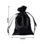 12 Pack 4"x6" Black Satin Wedding Party Favor Bags, Drawstring Pouch Gift Bags