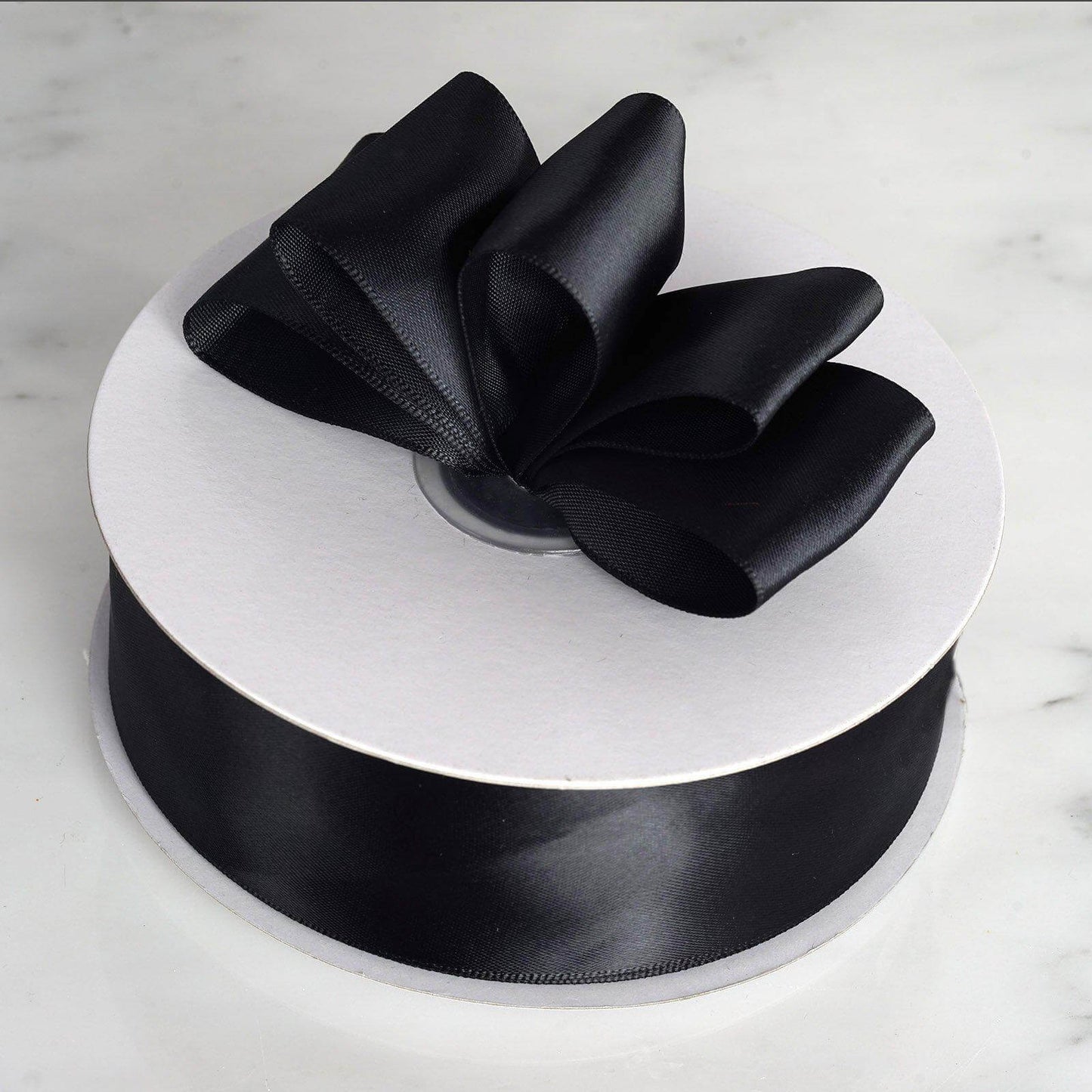 50 Yards 1.5" Black Single Face Decorative Satin Ribbon