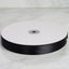 100 Yards 7/8" Black Single Face Decorative Satin Ribbon