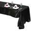 Satin Rectangular 60"x126" Tablecloth Black - Smooth and Lustrous Table Cover