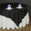 Satin 90"x90" Table Overlay Square Tablecloth Black - Smooth Finish Table Topper