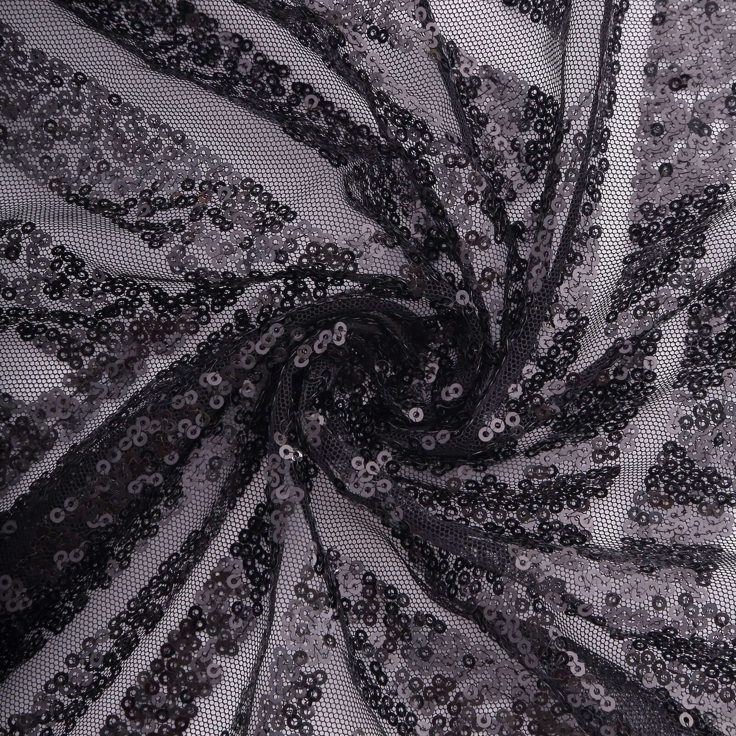 Sequin Napkins 20"x20" Black - Diamond Pattern Reusable Napkin