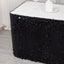 Payette Sequin 21ft Table Skirt Black - Dual Layered Satin Table Cover