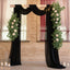 Black Sheer Backdrop Drape â€“ 5ftx32ft Wedding Arch & Ceiling Decor Panel, Wrinkle Free with Soft Shimmer