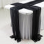 20-Pack 9ft Sheer Table Runners â€“ Black Shimmer Sheer Drapes, Wrinkle-Free