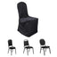 Polyester Slip On Banquet Chair Covers Black - Stain-Resistant Reusable Durable Fabric