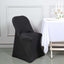 Stretch Spandex Chair Cover Black for Folding Chairs - Reusable & Wrinkle-Resistant 160GSM Fitted Slipcover for a Polished Look