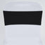 5 Pack Stretch Spandex Chair Sashes Black - Fitted Finish Two Ply Heavy Duty Chair Bands 5"x12"